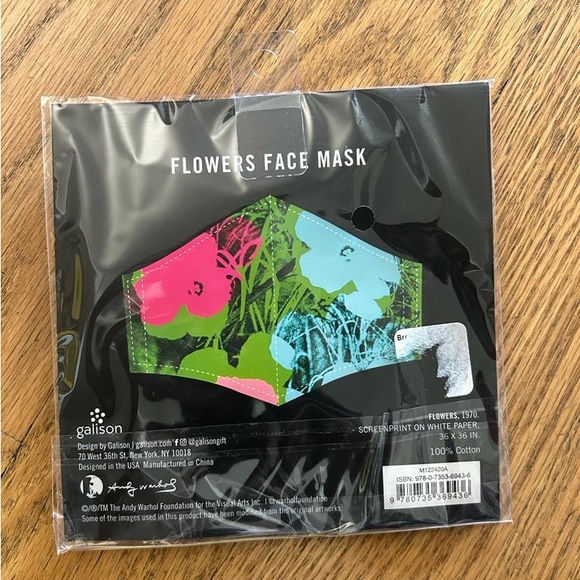 Andy Warhol Flowers Face Mask - Picture 2 of 2